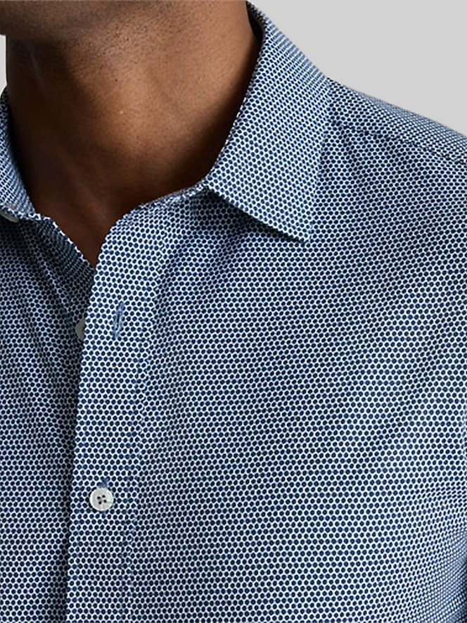 Untuckit Lobo Performance Slim Fit Short Sleeve Button Up Shirt