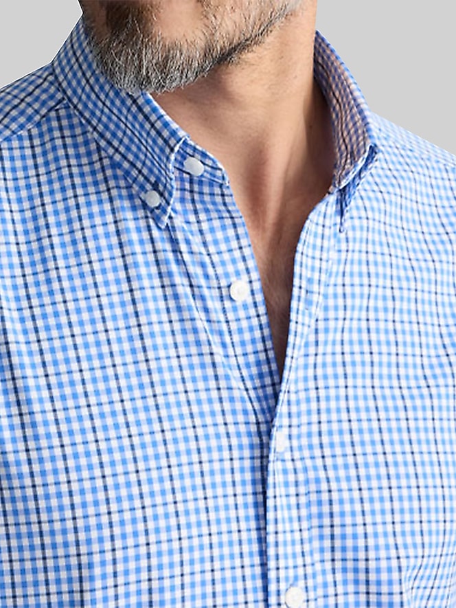 Untuckit Almeida Performance Slim Fit Check Button Up Shirt