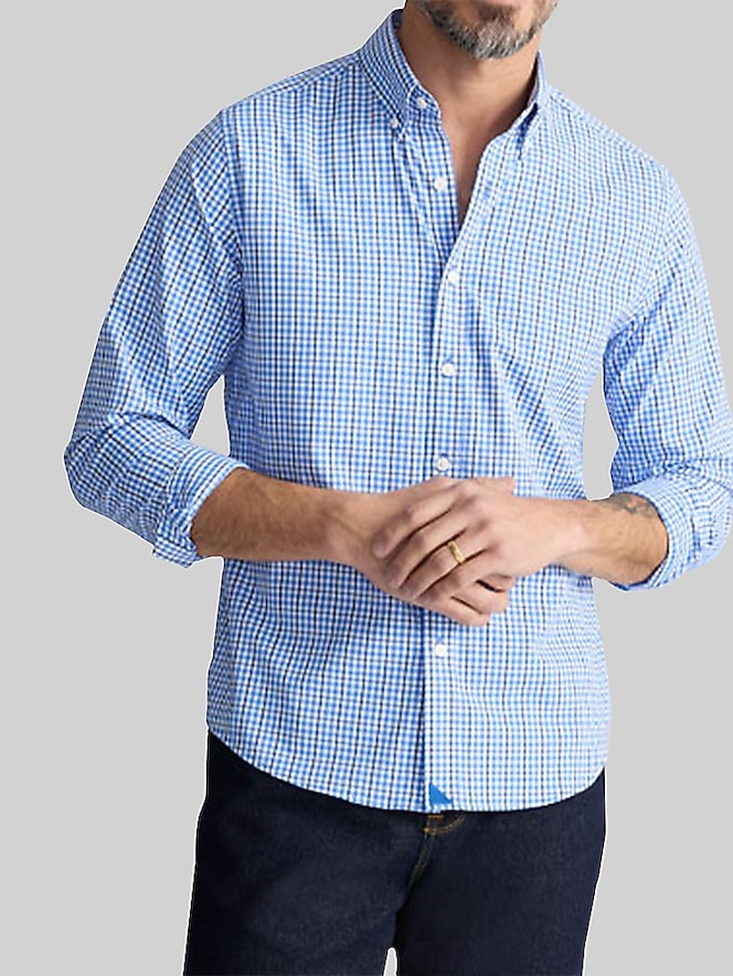 Untuckit Almeida Performance Slim Fit Check Button Up Shirt