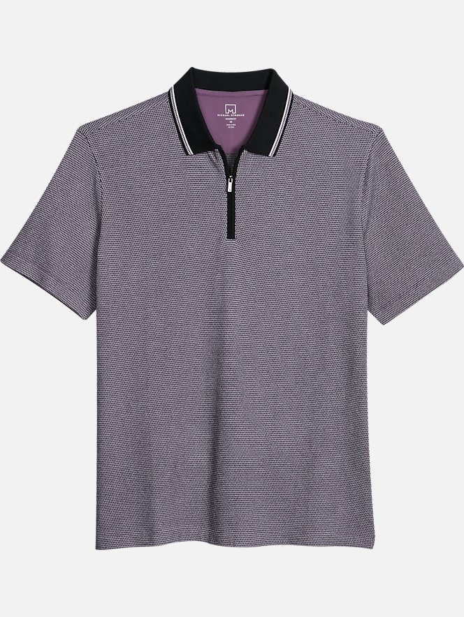 Michael Strahan Modern Fit Zip Polo All Clearance 3999 Mens Wearhouse 