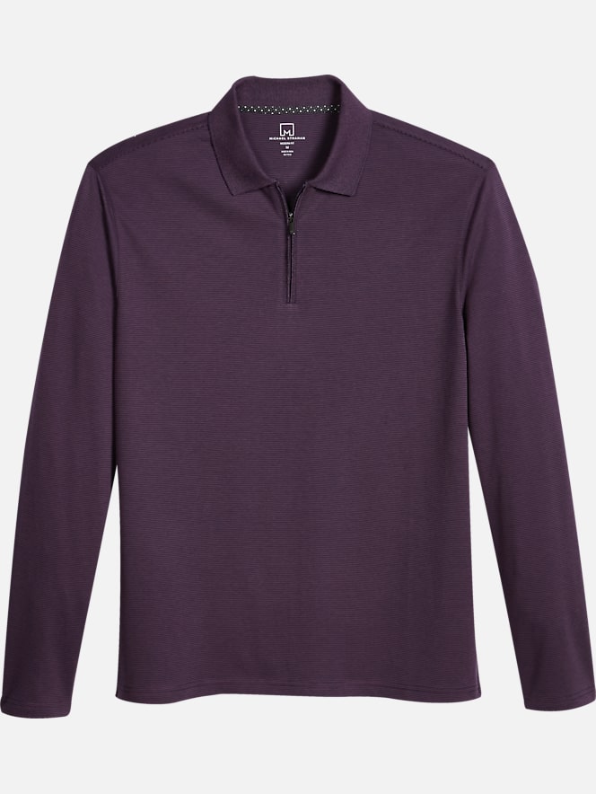 Michael Strahan Modern Fit Long Sleeve Polo All Sale Mens Wearhouse 