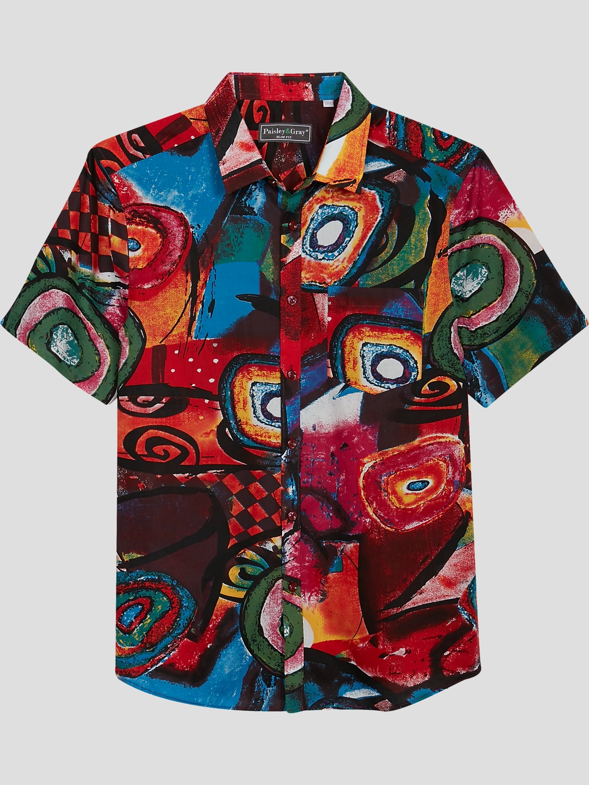 Paisley & Gray Slim Fit Spread Collar Sport Shirt | Sport Shirts | Men ...