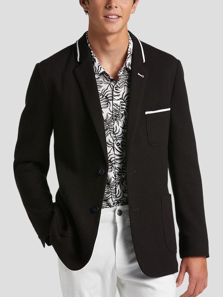 Men's knit blazer jacket sales