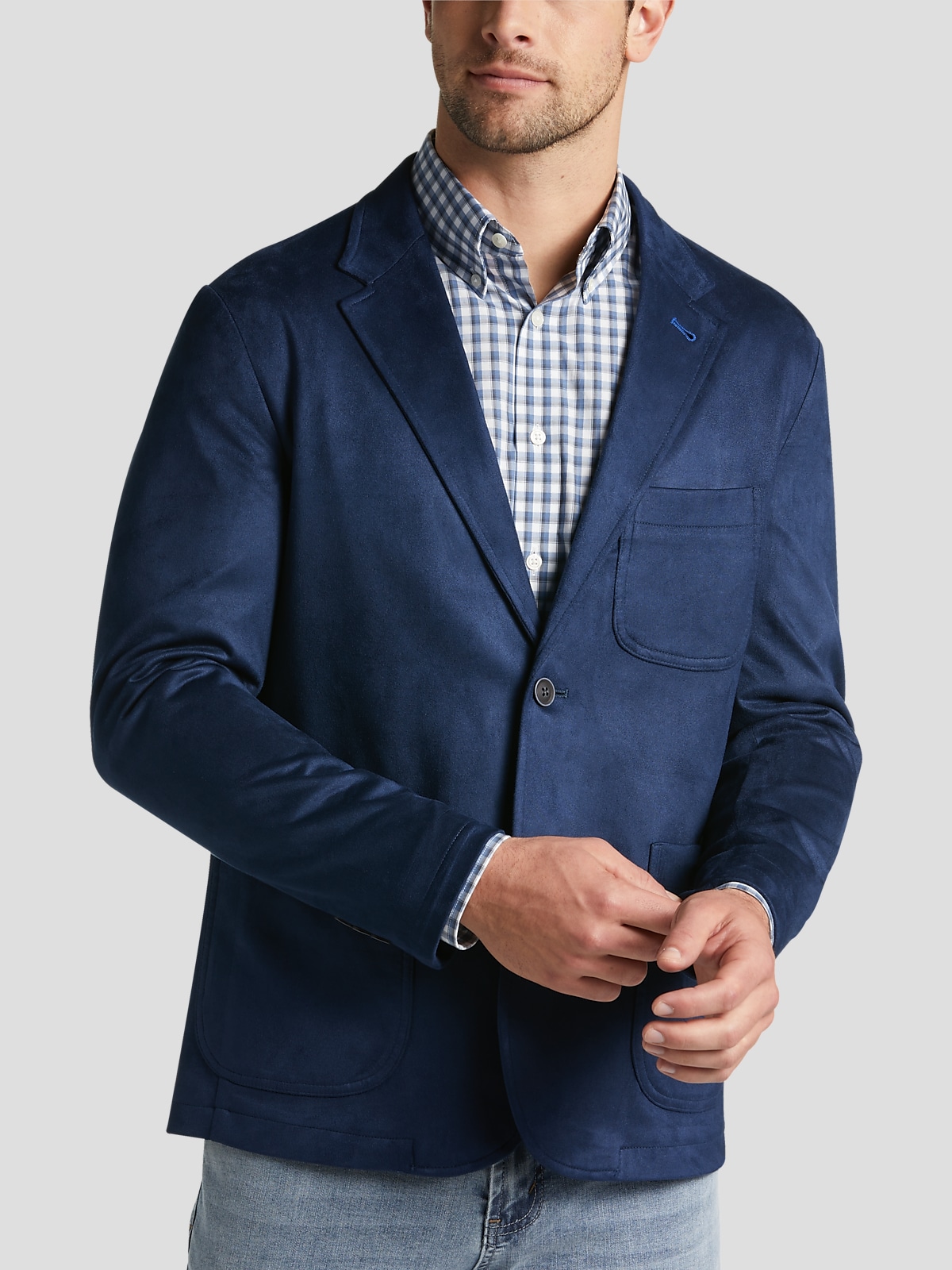 Joseph Abboud Modern Fit Notch Lapel Ultra Suede Sport Coat All