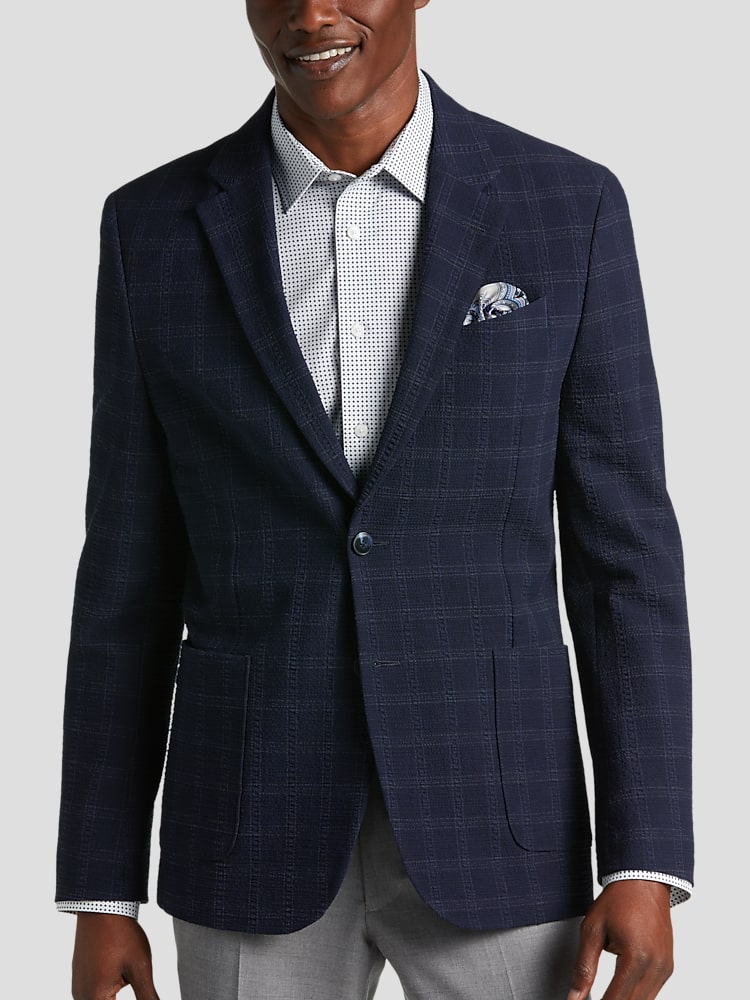 Awearness kenneth cole navy discount modern fit casual coat