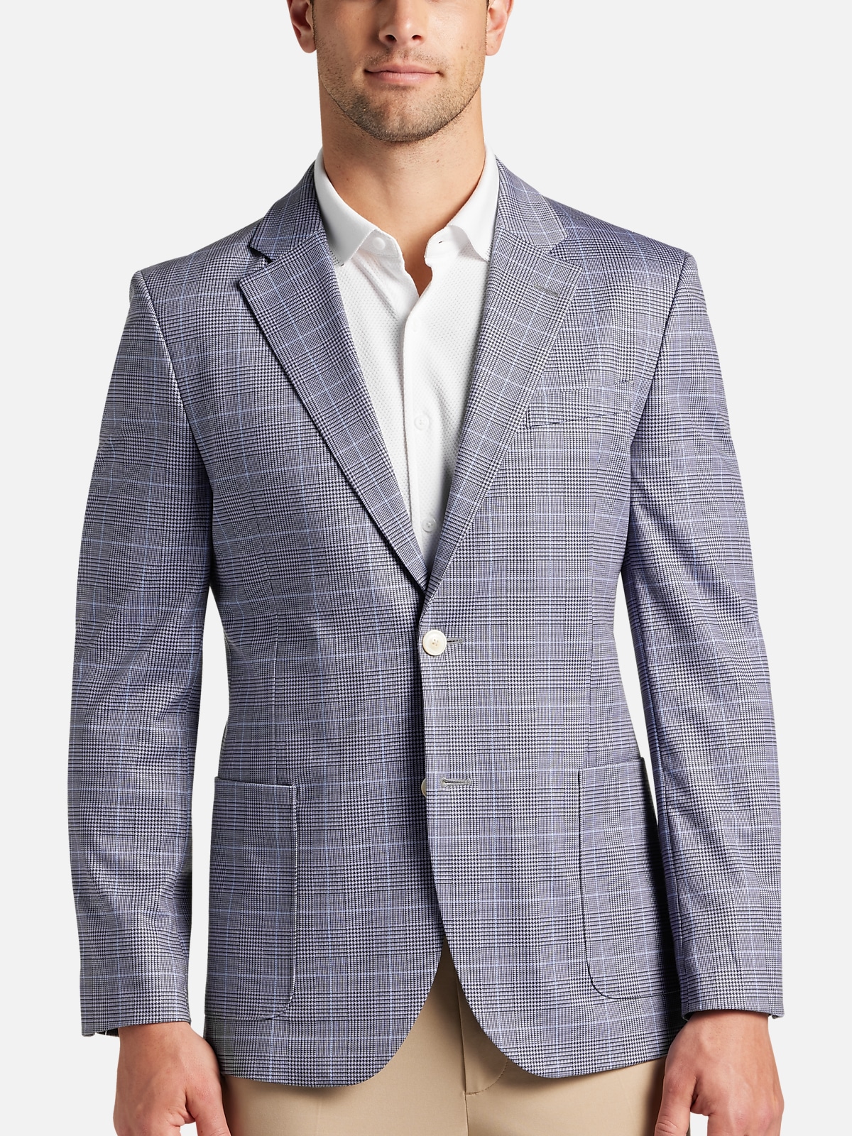 Michael Strahan Modern Fit Glen Plaid Crepe Knit Sport Coat | All Sale|  Men's Wearhouse