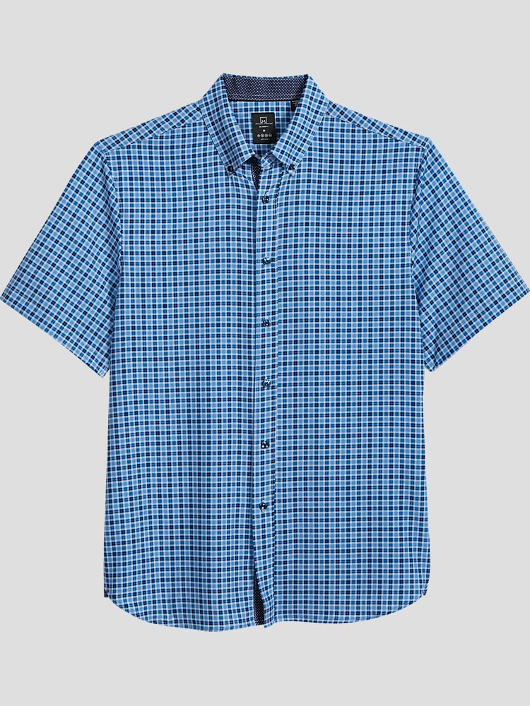 MS SS 4 WAY GINGHAM BLUE