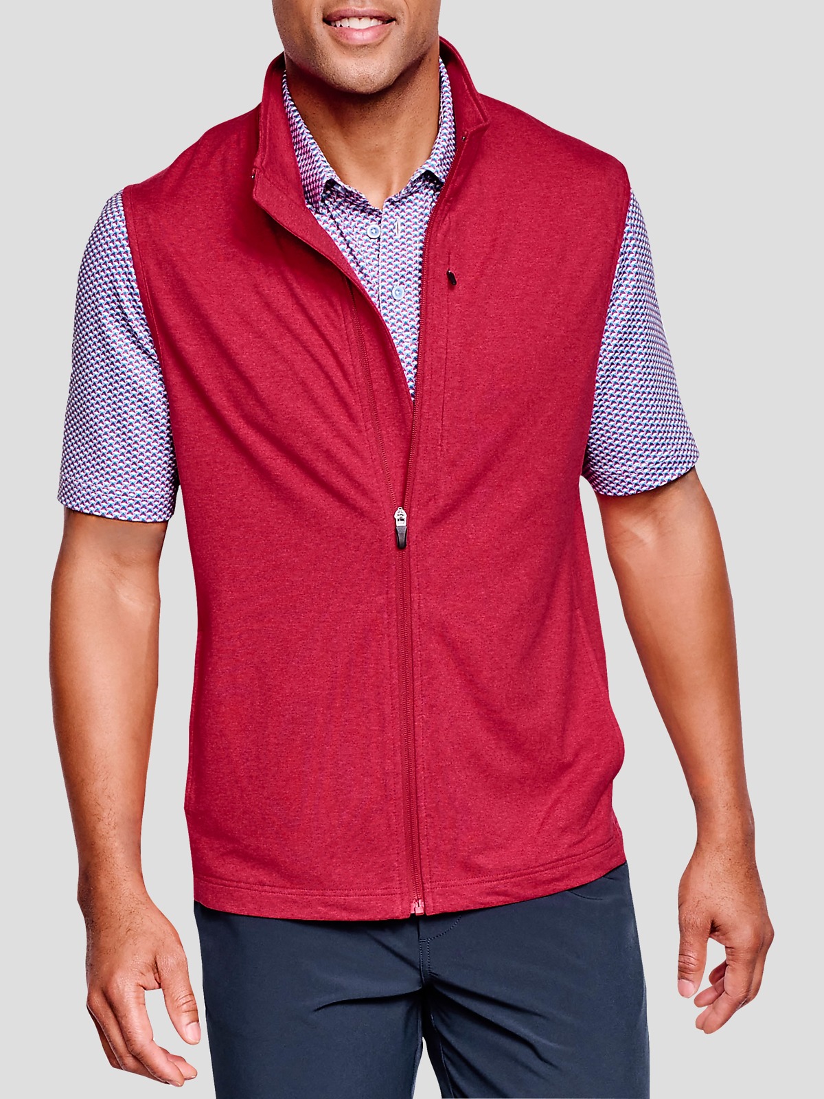 Johnston & Murphy Modern Fit XC4 Performance Full Zip Vest Casual