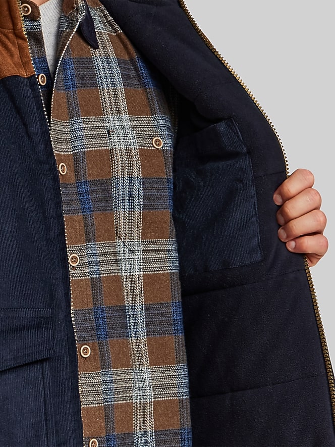 Weatherproof Vintage Mixed Media Suede Corduroy Western Vest
