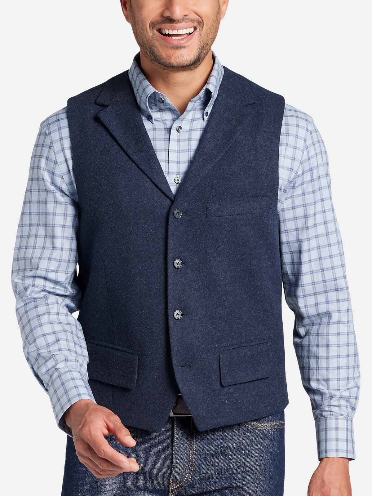 Joseph Abboud Modern Fit Tweed Vest | All Sale| Men's Wearhouse