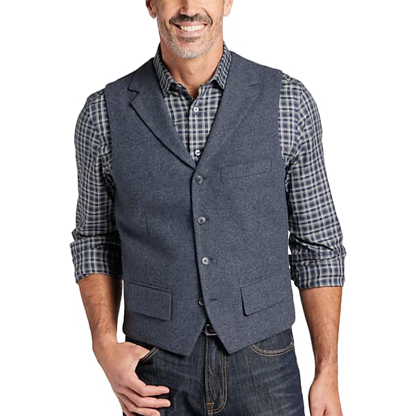 Joseph Abboud Men's Modern Fit Tweed Vest Charcoal - Size: Small
