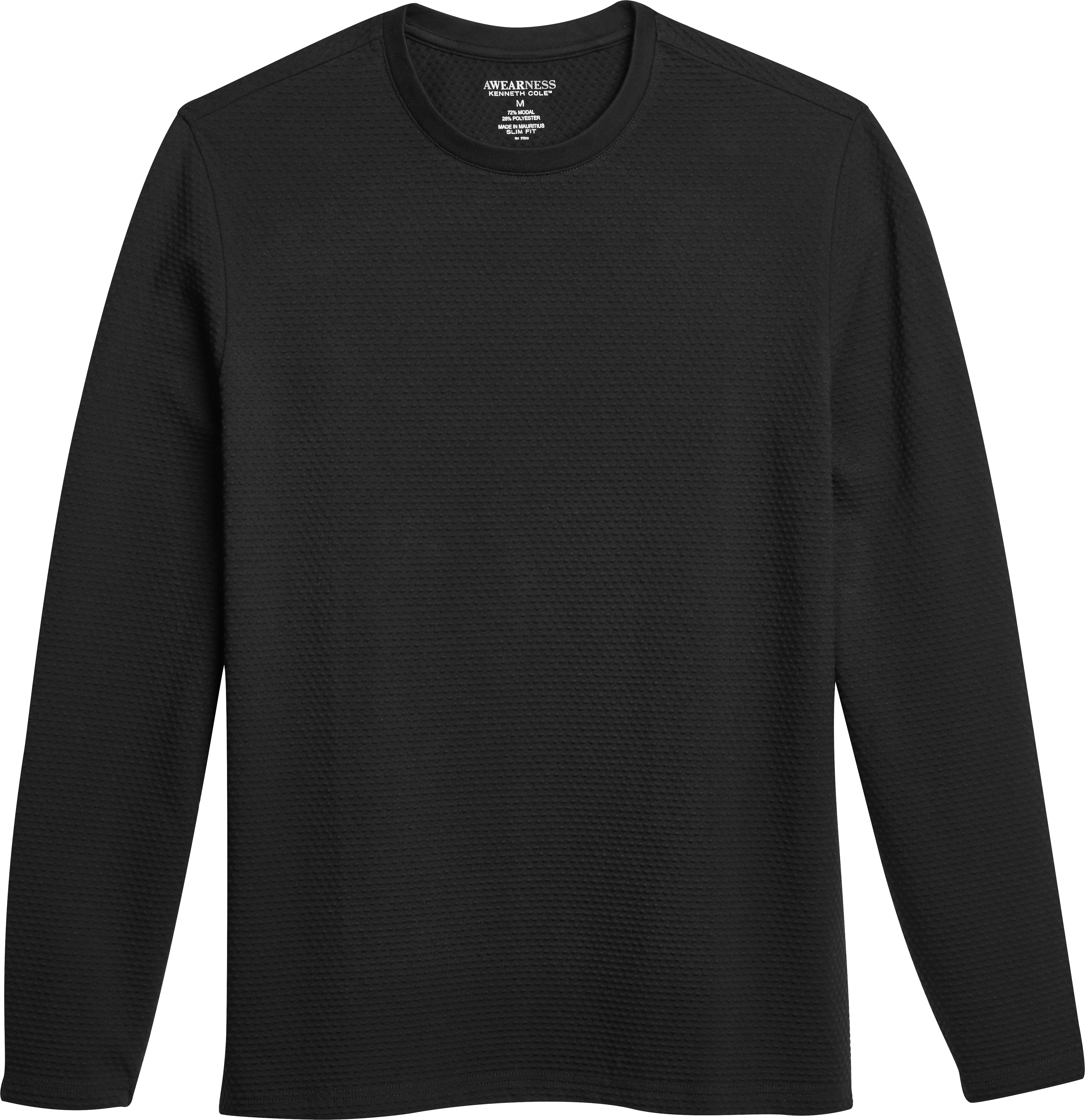 Awearness Kenneth Cole Slim Fit Crew Neck Long Sleeve T-Shirt