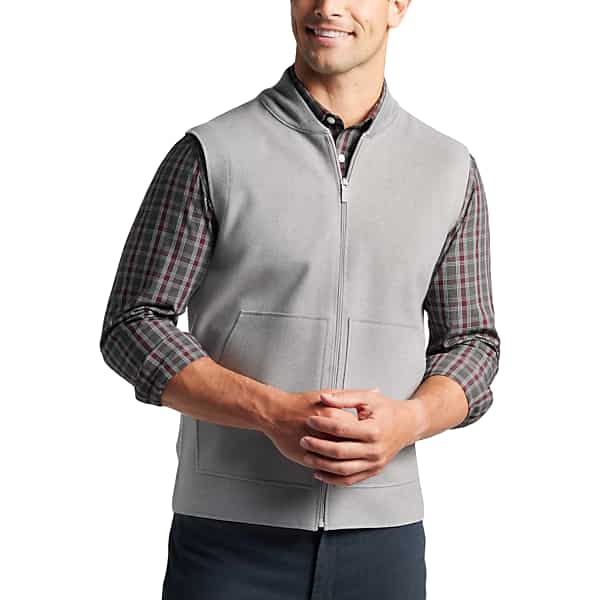 Awearness Kenneth Cole Men's Slim Fit Vest Light Grey - Size: Large