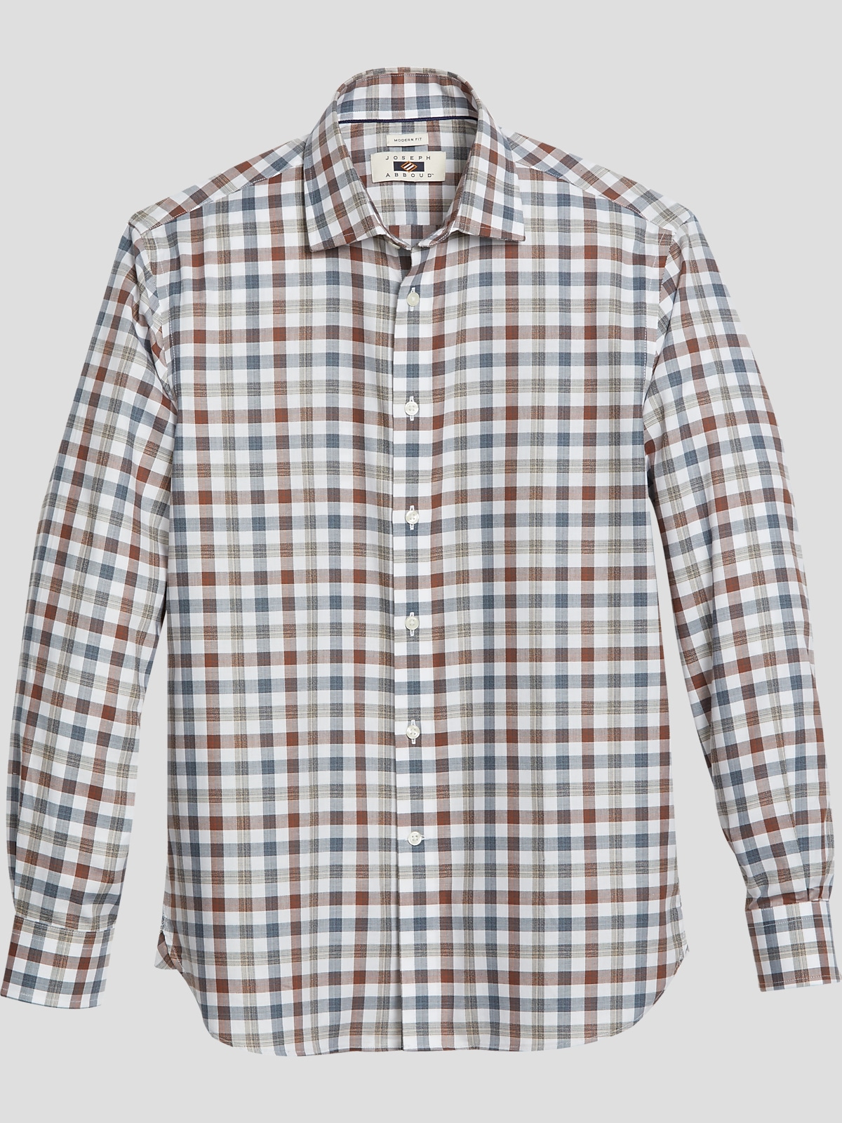 Joseph abboud black & white plaid modern fit peacoat top