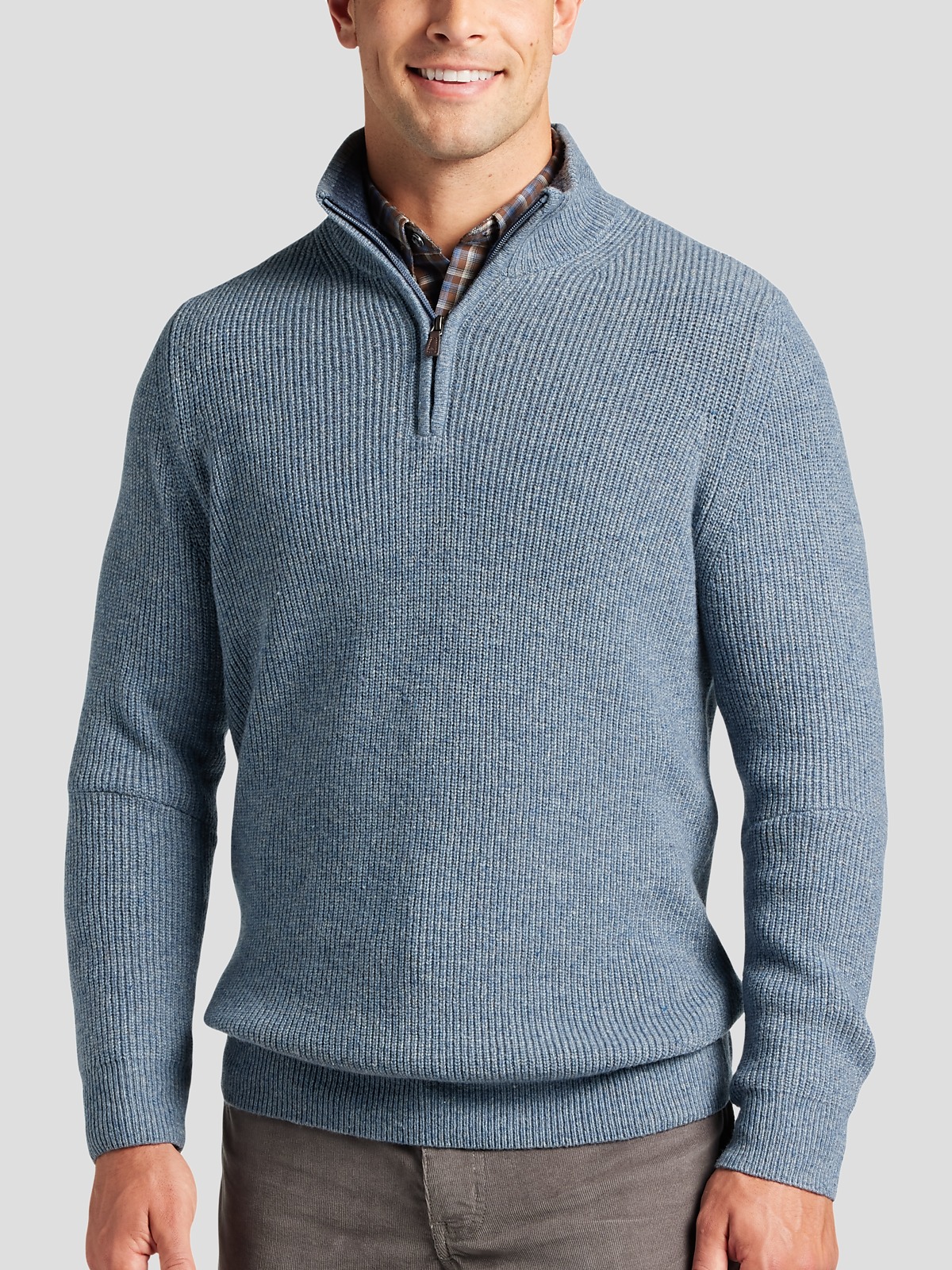 Joseph Abboud Modern Fit 1 4 Zip Sweater Quarter Zip Men s Wearhouse