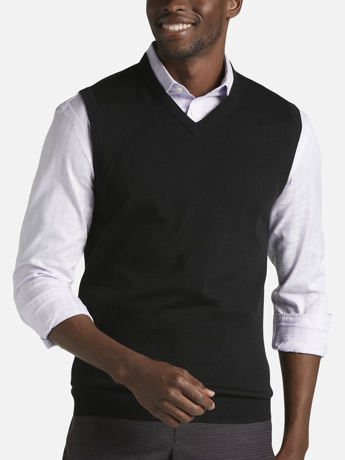 Joseph Abboud Modern Fit Merino Wool Vest | All Sale| Men's Wearhouse