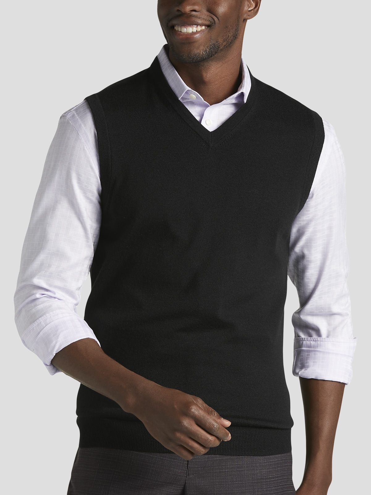 Joseph Abboud Modern Fit Merino Wool Vest | All Sale| Men's Wearhouse