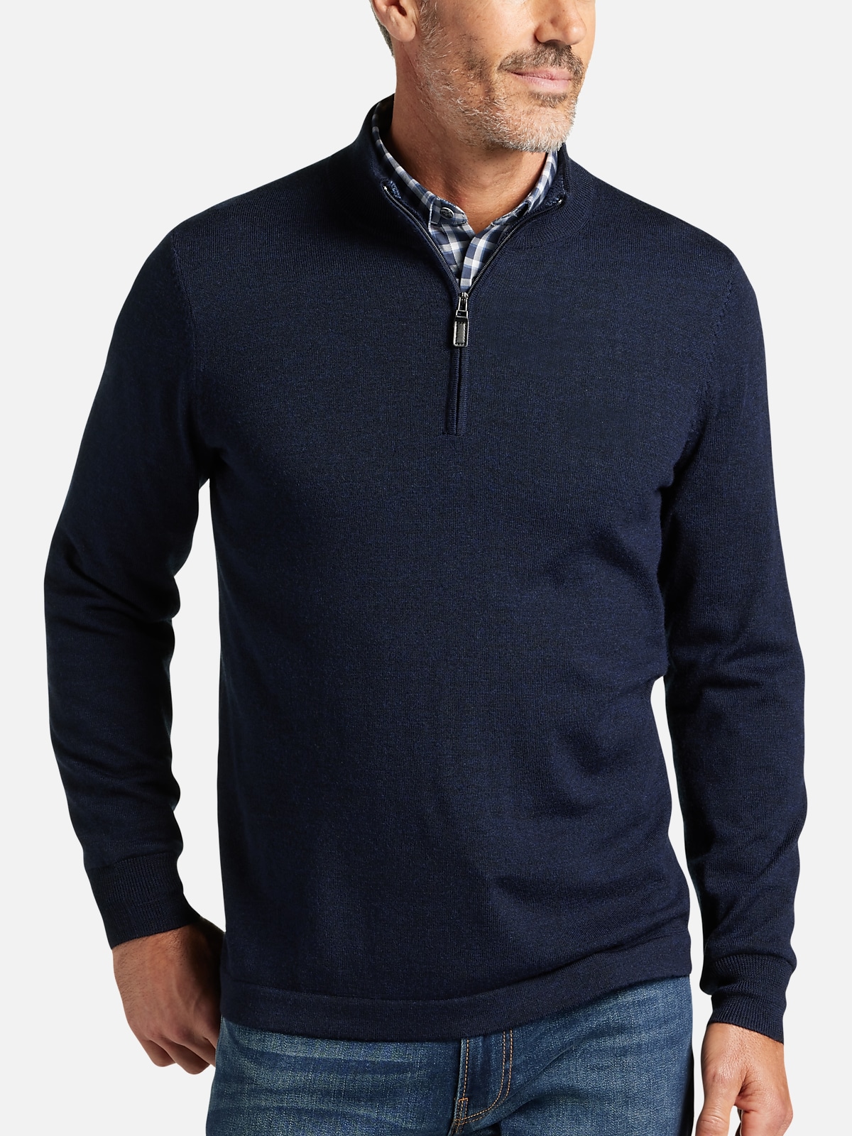 Joseph Abboud Modern Fit 1/4 Zip Merino Wool Sweater | All Clearance ...