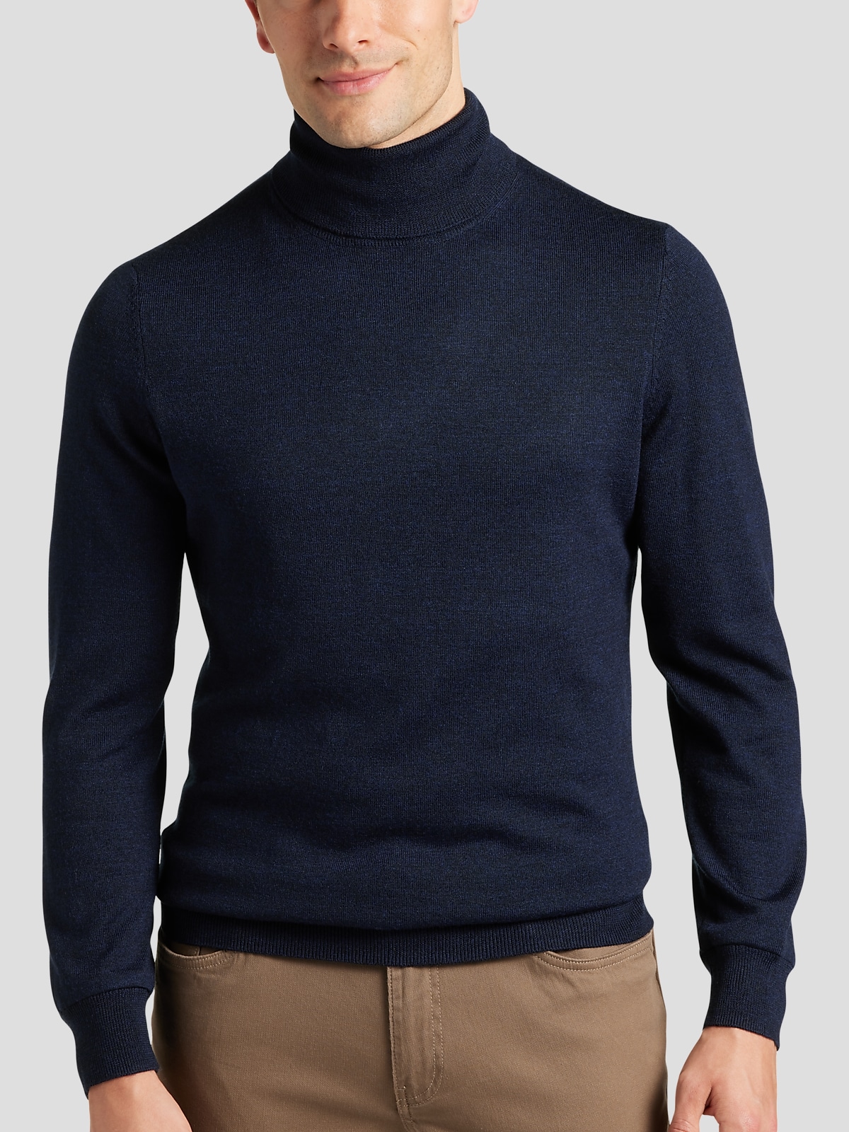 Turtleneck sweater dark blue - Fine wool sweaters