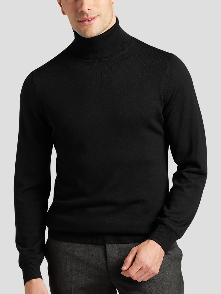Joseph Abboud Modern Fit Turtleneck Merino Wool Sweater New