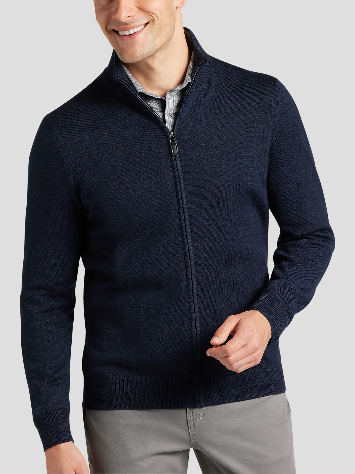 Men's dress zip up sweater hotsell