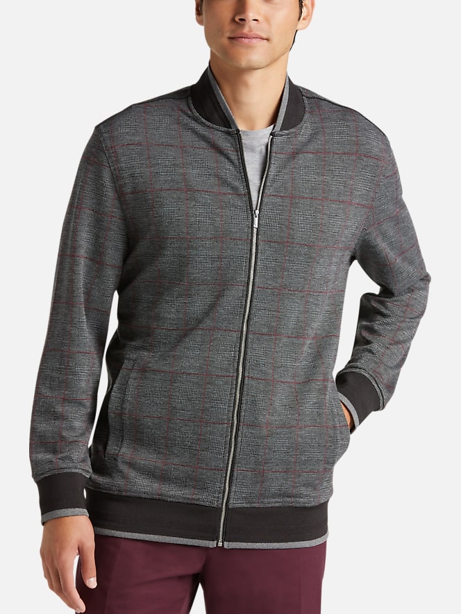 Michael Strahan Modern Fit Full Zip Baseball Sweater All Clearance 3999 Mens Wearhouse 