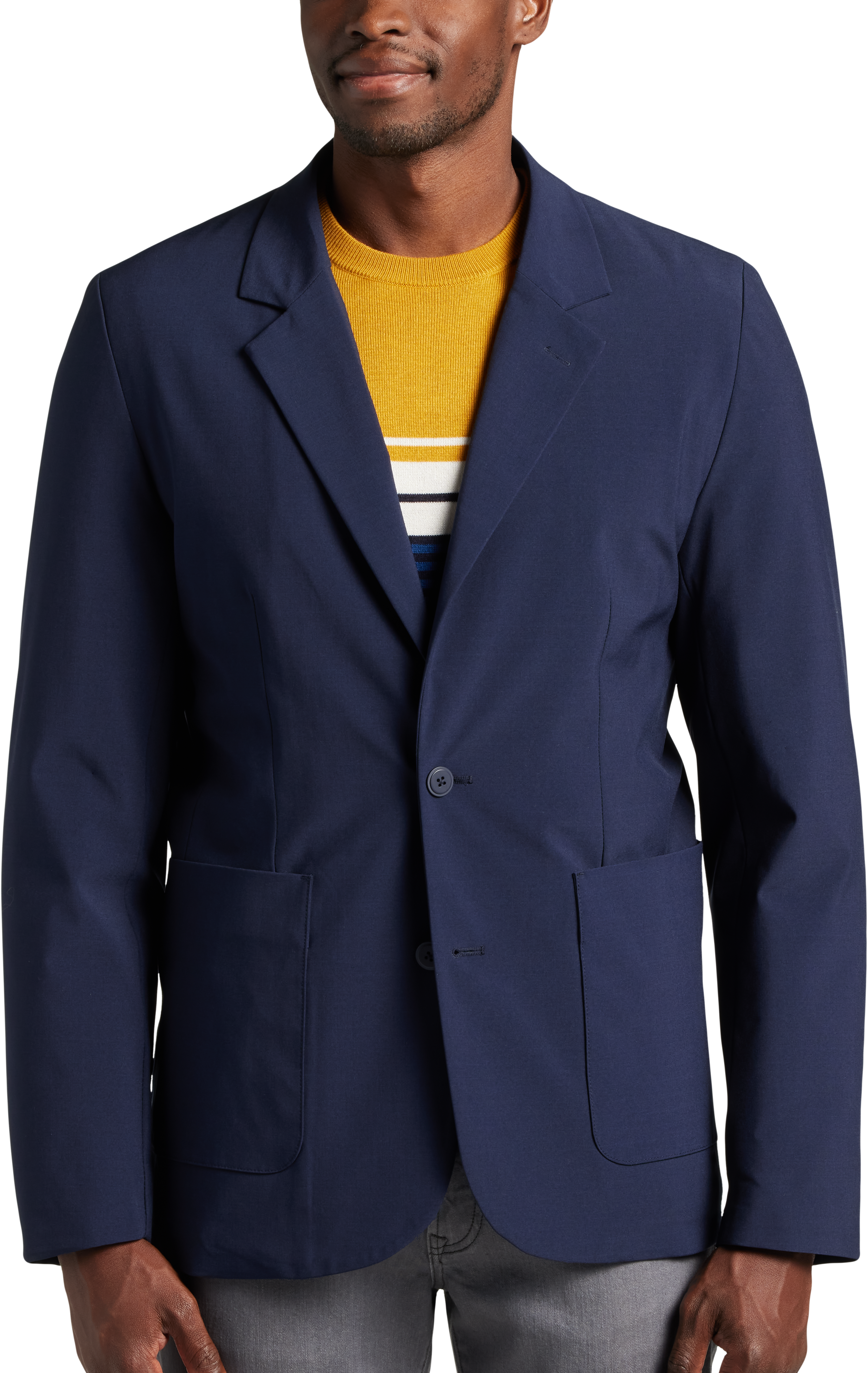 Modern Fit Sport Coat with Hood and Bib