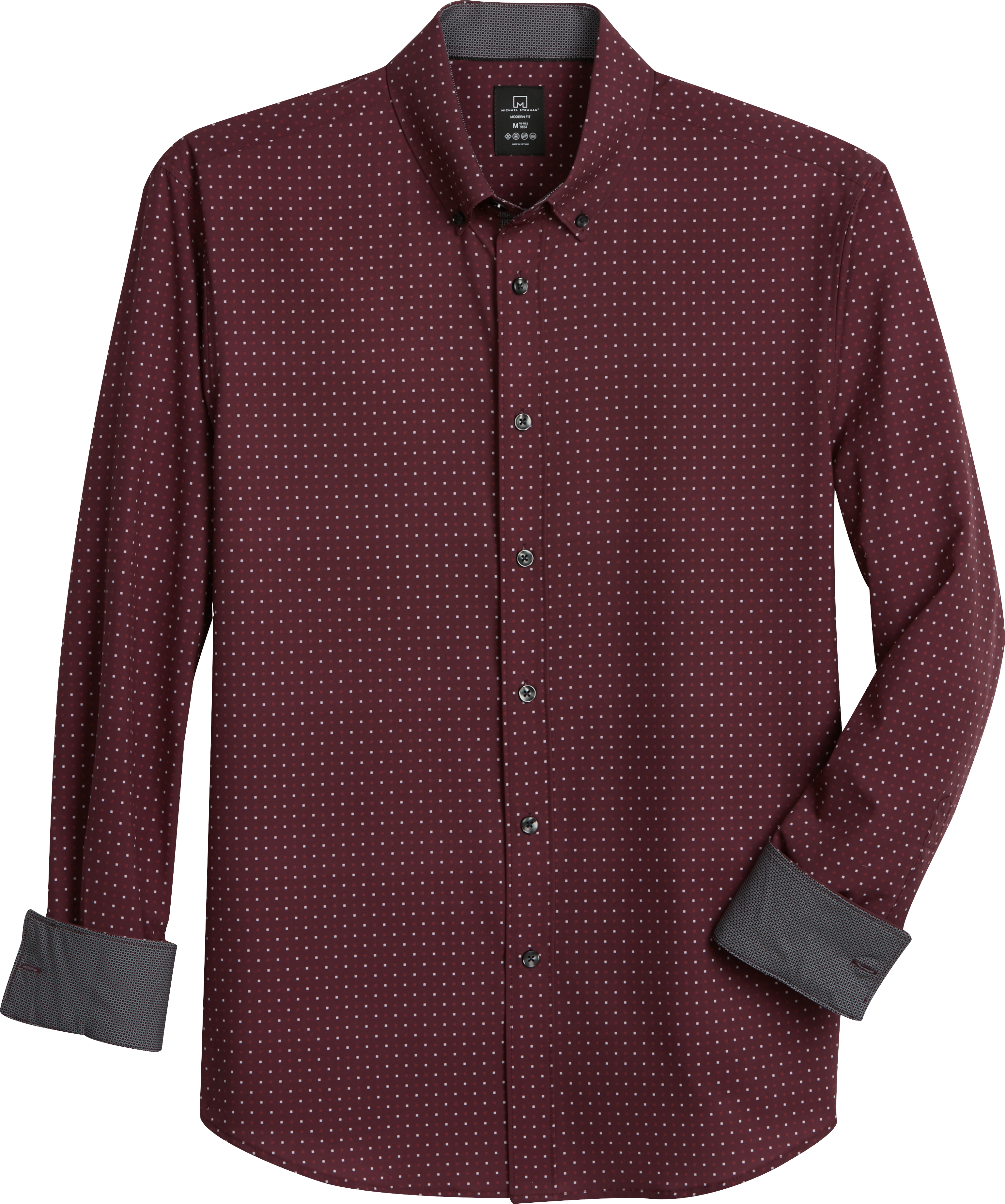 Modern Fit Performance 4-Way Stretch Long Sleeve Sport Shirt