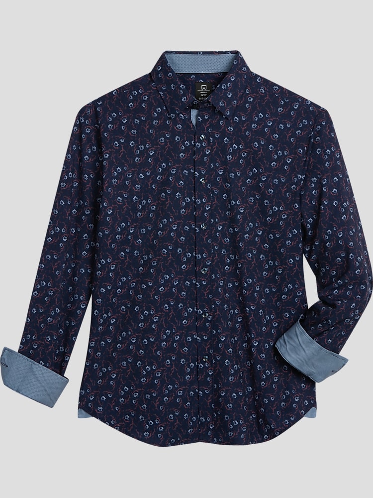 Michael Strahan Performance 4-Way Stretch Long Sleeve Casual