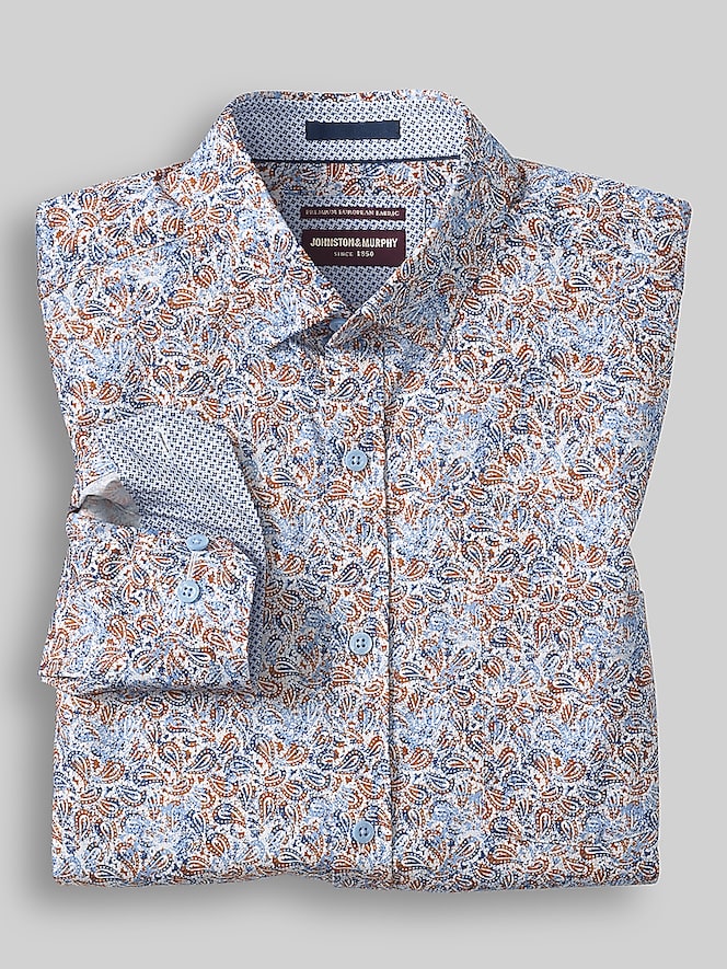 Johnston &Amp; Murphy Regular Fit Logan Printed Shirt