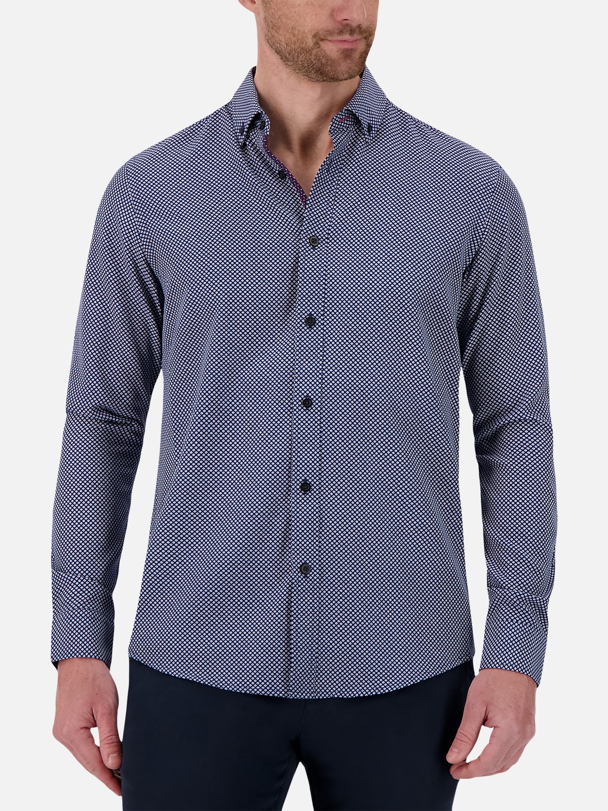 Report Collection Slim Fit Mini Dot 4-Way Stretch Sport Shirt | All ...