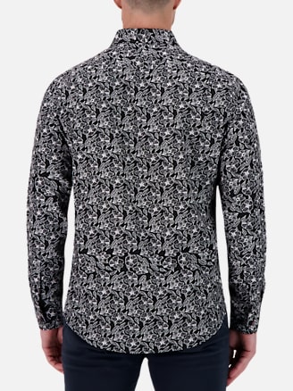 Report Collection Slim Fit Camo Floral 4-Way Stretch Sport Shirt | All ...