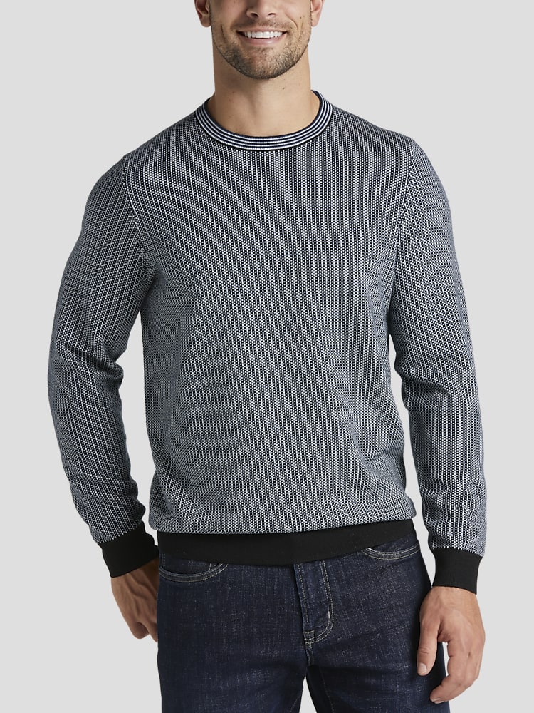 Long crew neck sweaters discount