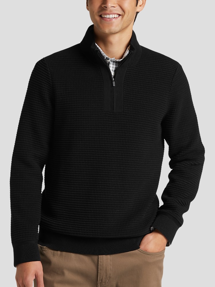 Awearness Kenneth Cole Slim Fit 1 4 Zip Sweater Quarter Zip Men s Wearhouse