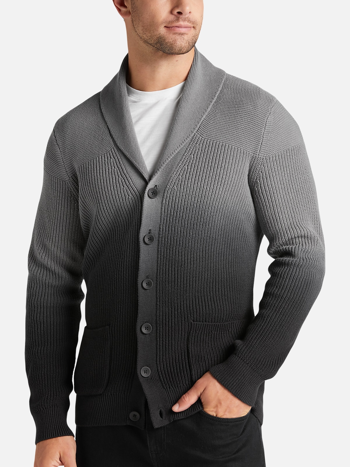 Fesfesfes Fashion Men Solid Stand Collar Sleeveless Cardigan