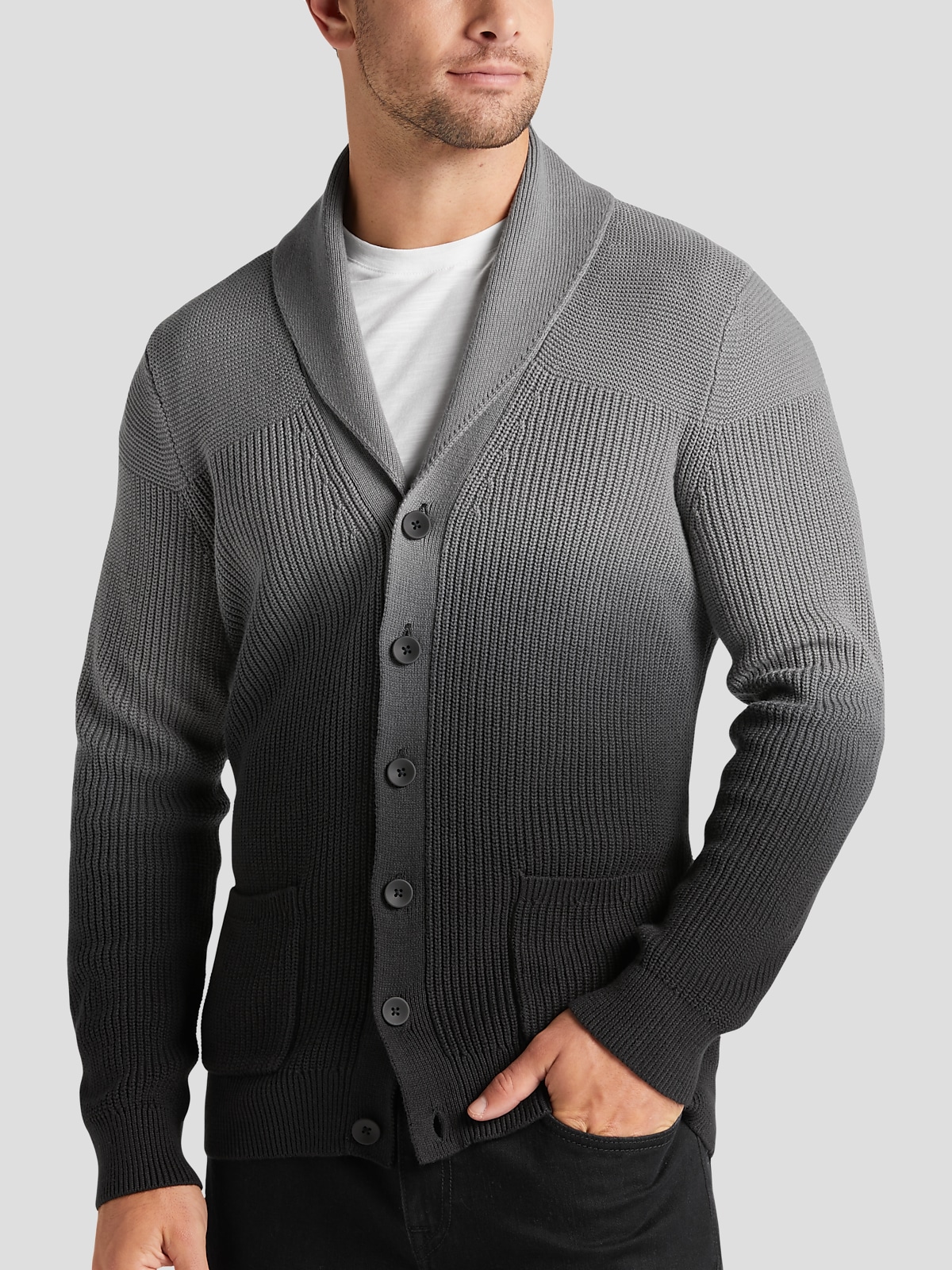 Fesfesfes Fashion Men Solid Stand Collar Sleeveless Cardigan