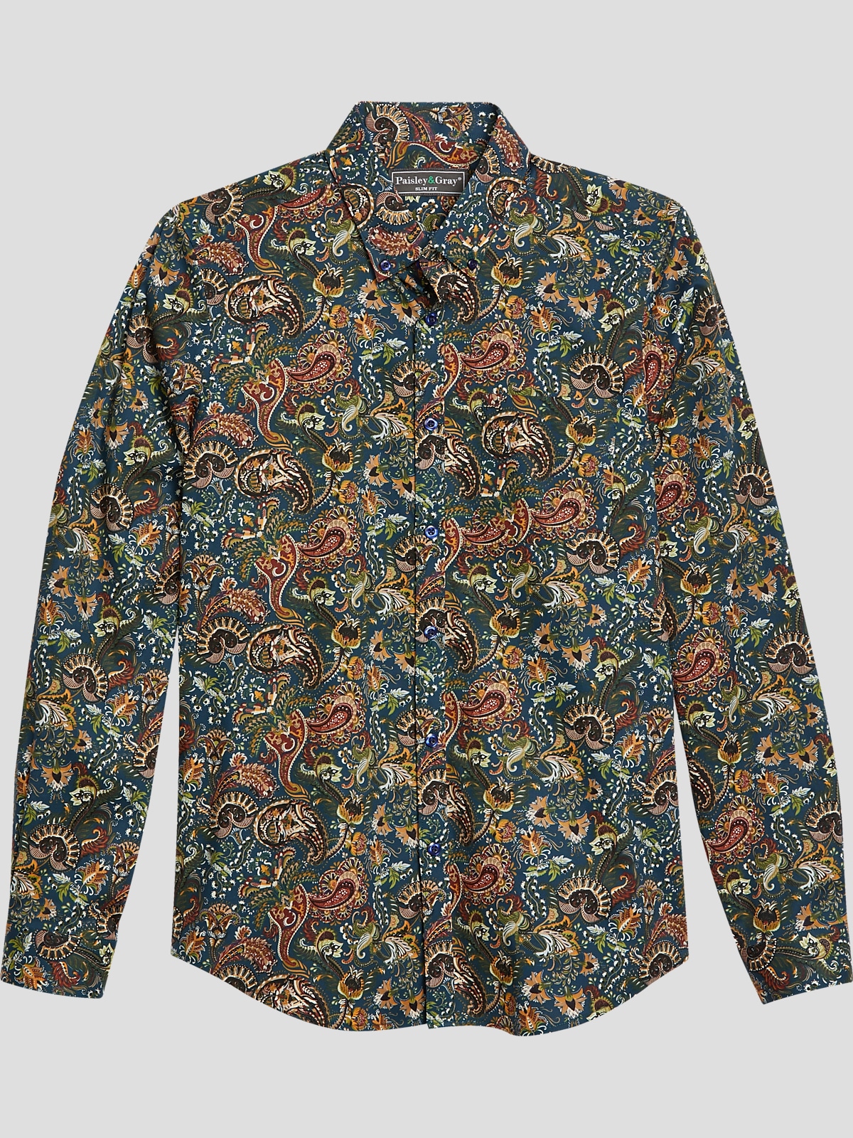 Paisley and gray shirts sale