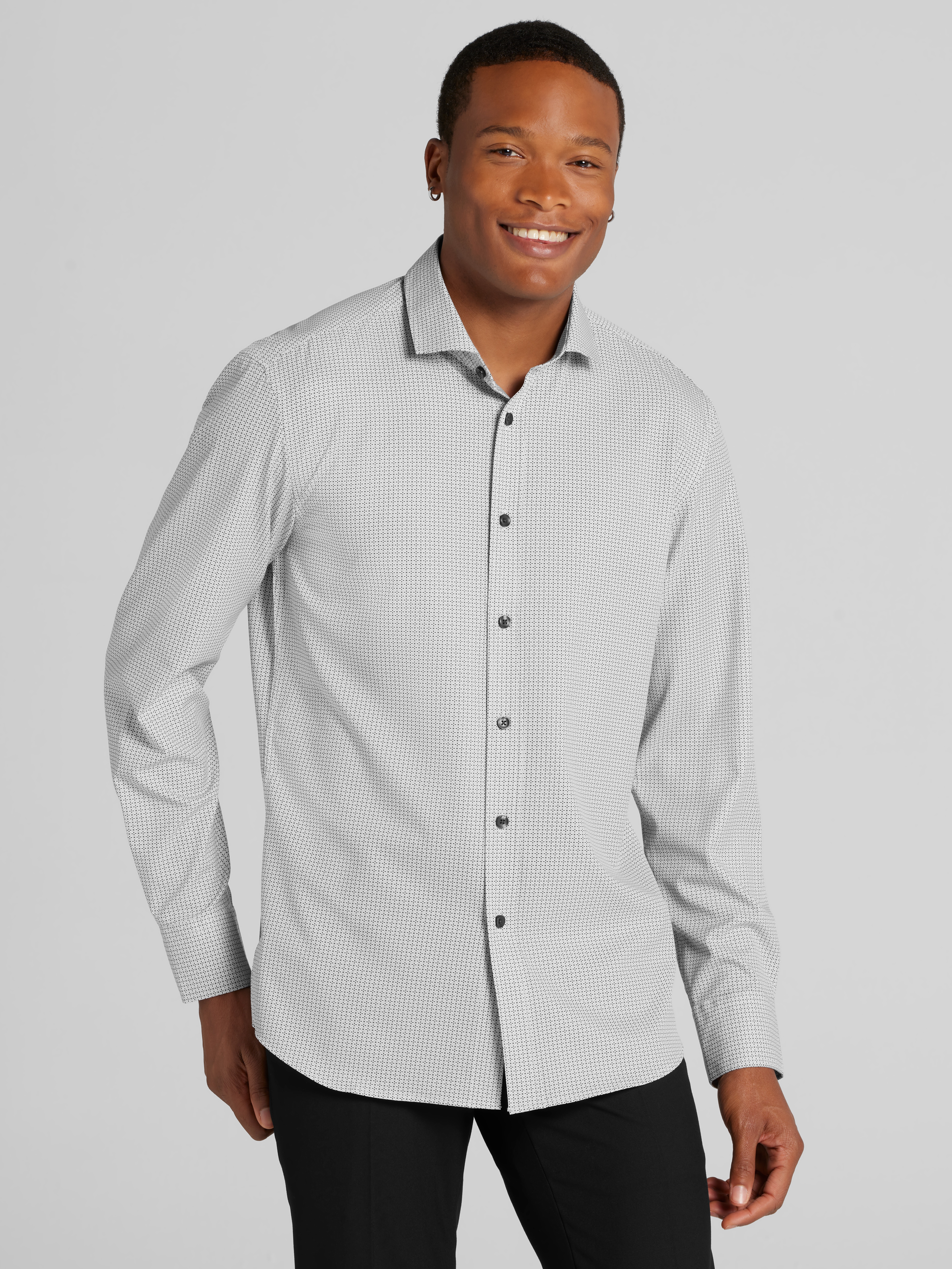 CHILLFLEX Slim Fit 4-Way Stretch Button Up Shirt