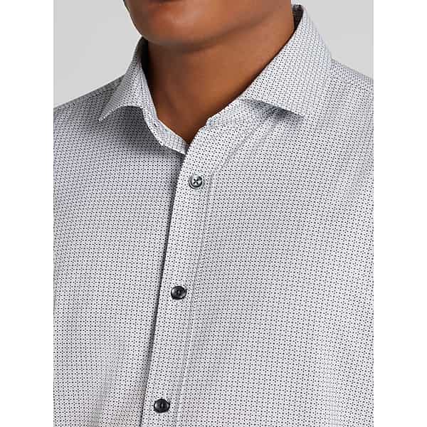 Awearness Kenneth Cole Big & Tall Men's CHILLFLEX Slim Fit 4-Way Stretch Button Up Shirt Med Grey - Size: XXL