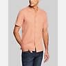 Weatherproof Vintage Regular Fit Microstripe Button Front Short Sleeve Shirt