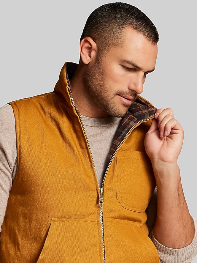 Weatherproof Vintage Plaid Flannel-Lined Canvas Vest