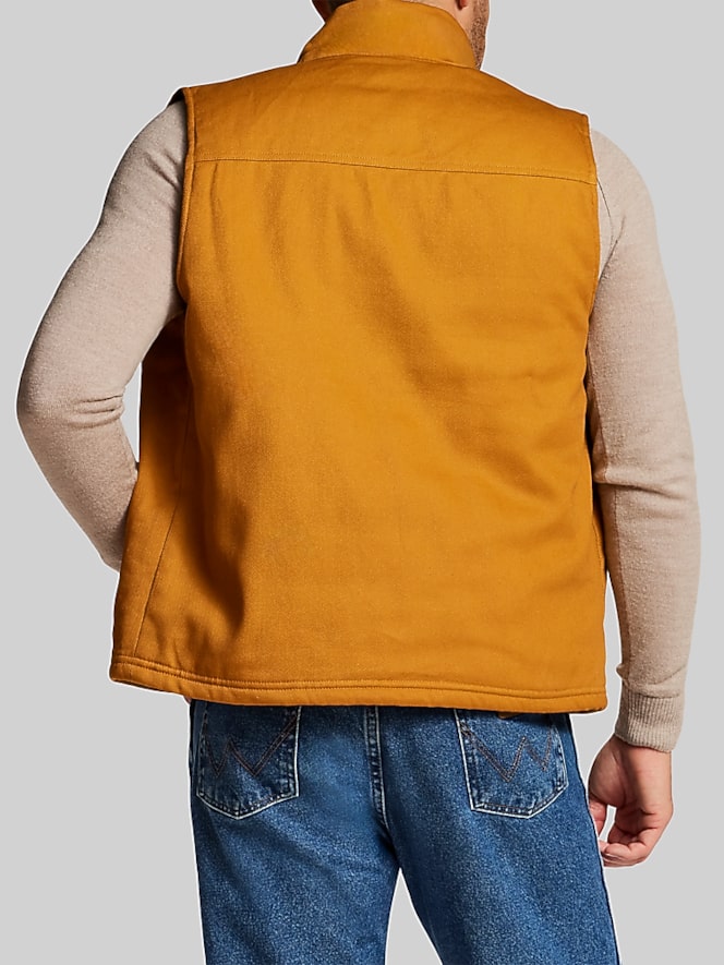 Weatherproof Vintage Plaid Flannel-Lined Canvas Vest