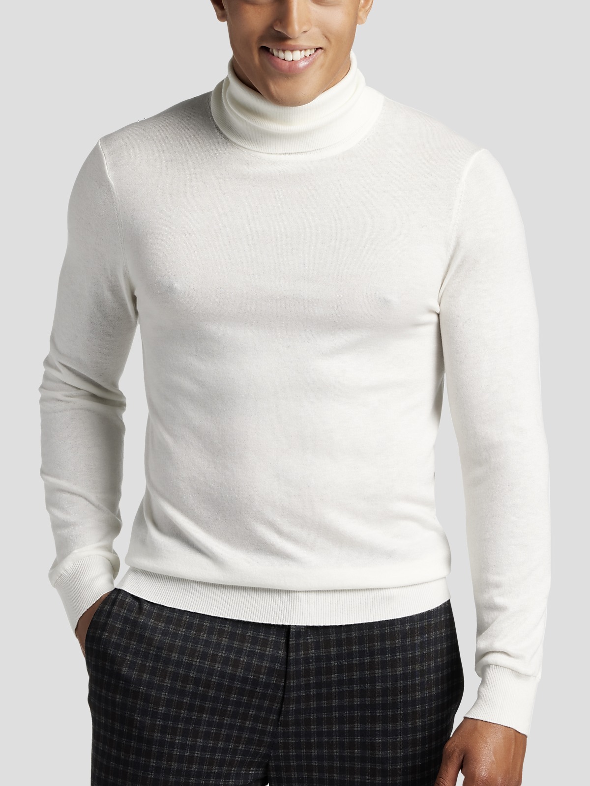 Paisley & Gray Slim Fit Cable Knit Turtleneck Sweater, Men's Sweaters