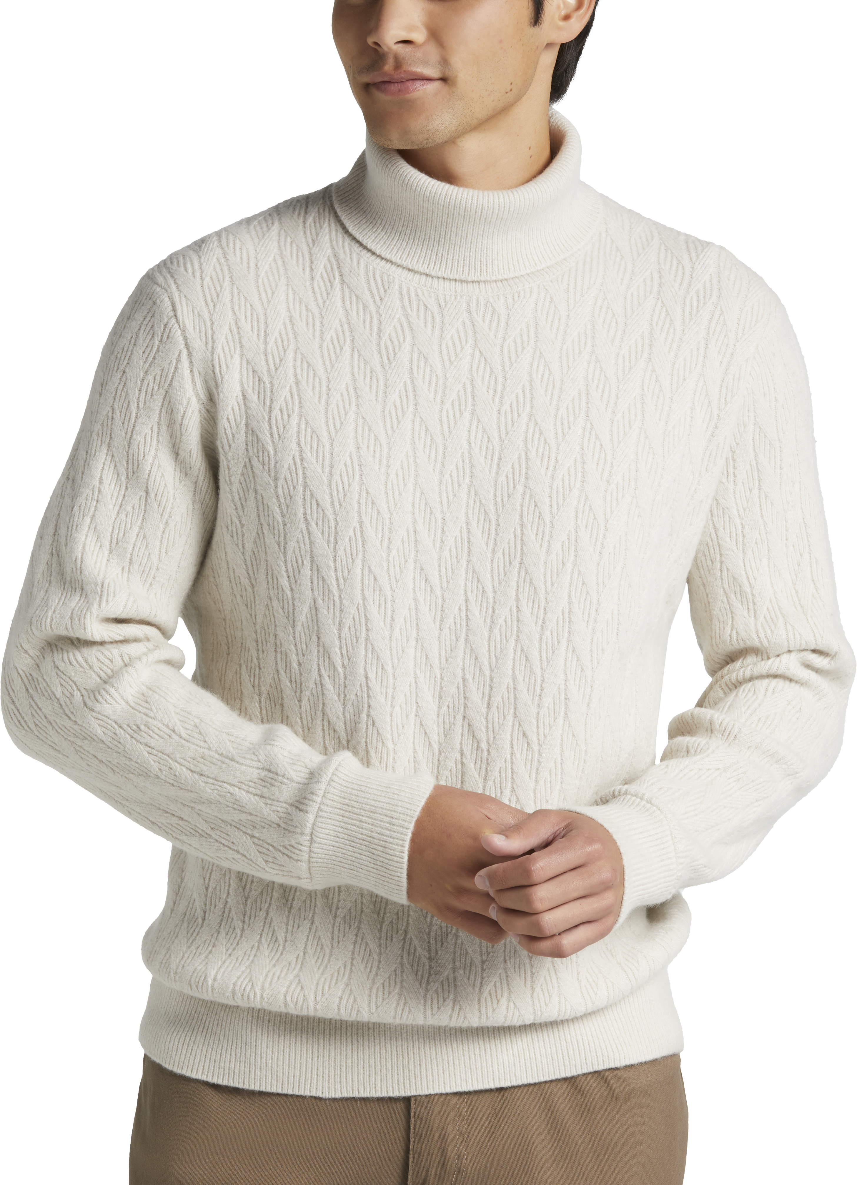 Cable-Knit Turtleneck Sweater