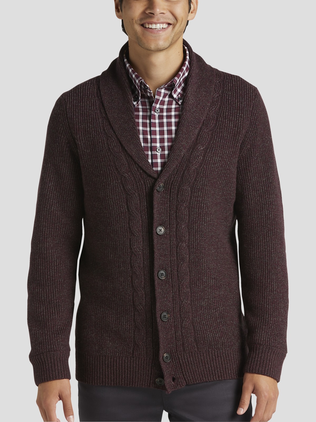 Shawl-Collar Cardigan