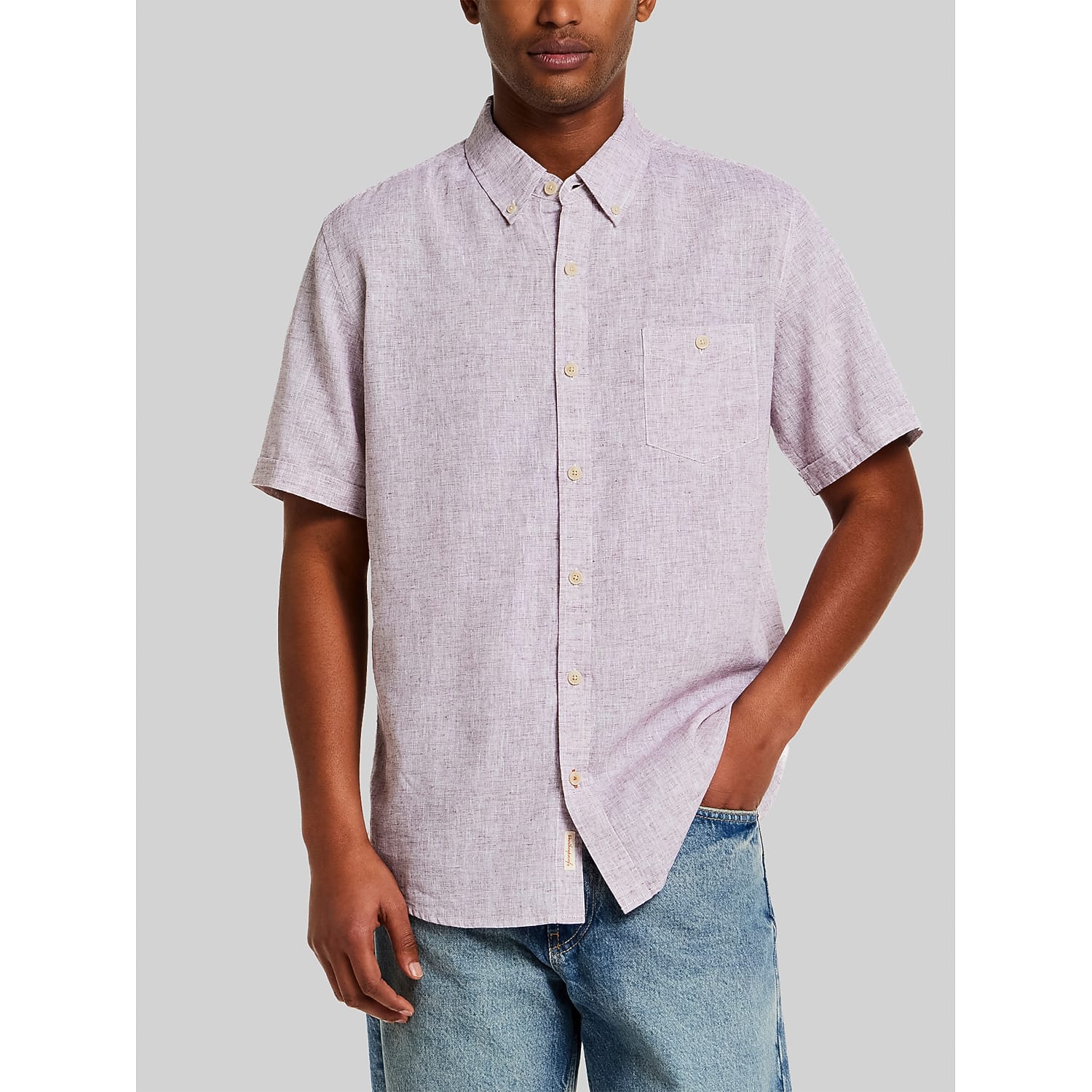 Weatherproof Vintage Brown Linen Cotton Short Sleeve Button Down Shirt – Regular Fit Men’s Casual Summer Shirt for Work, Weekends and Labor Day