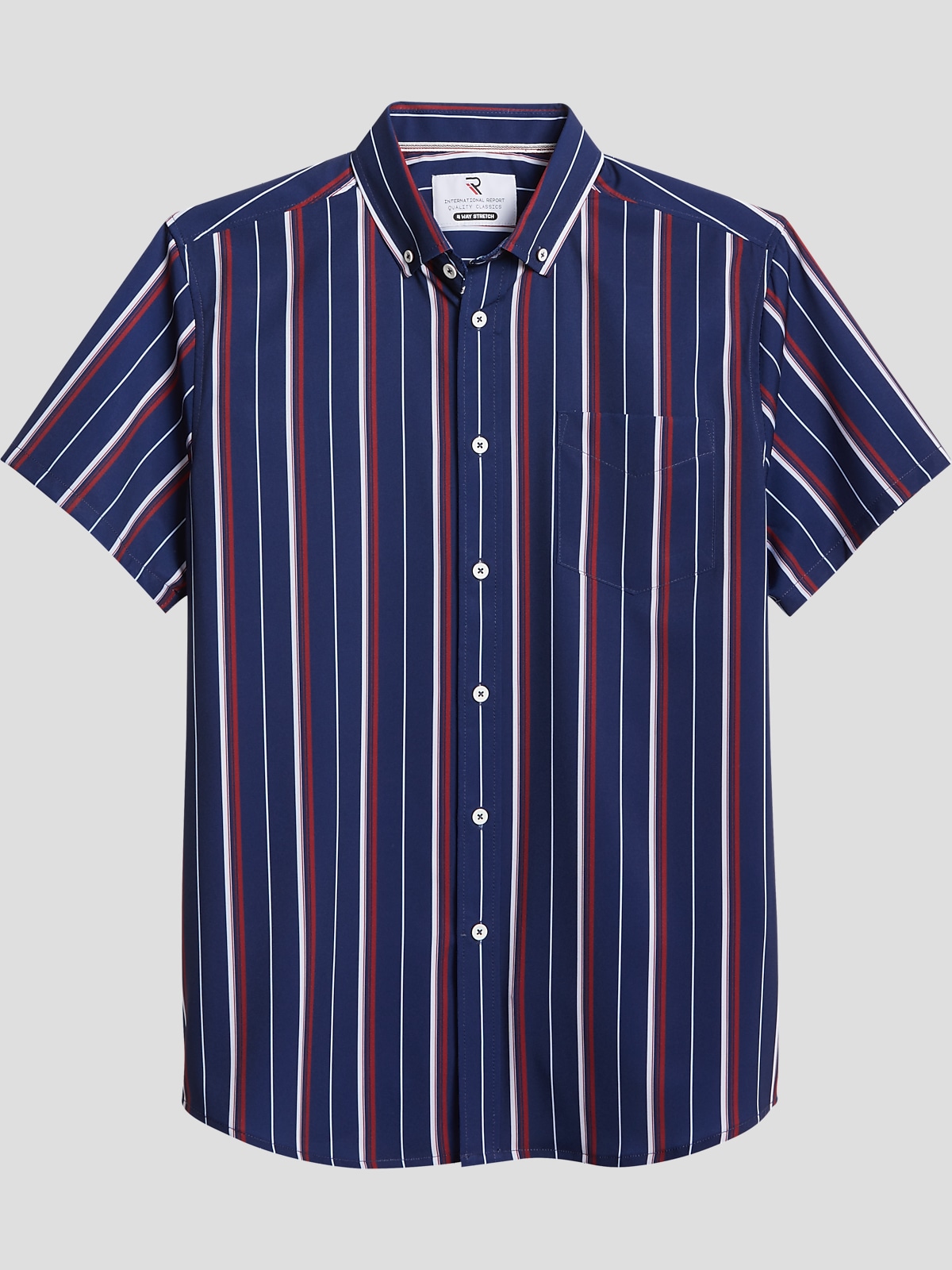 Report Collection Modern Fit 4 Way Stretch Short Sleeve Sport Shirt The Casual Shop Men s Wearhouse