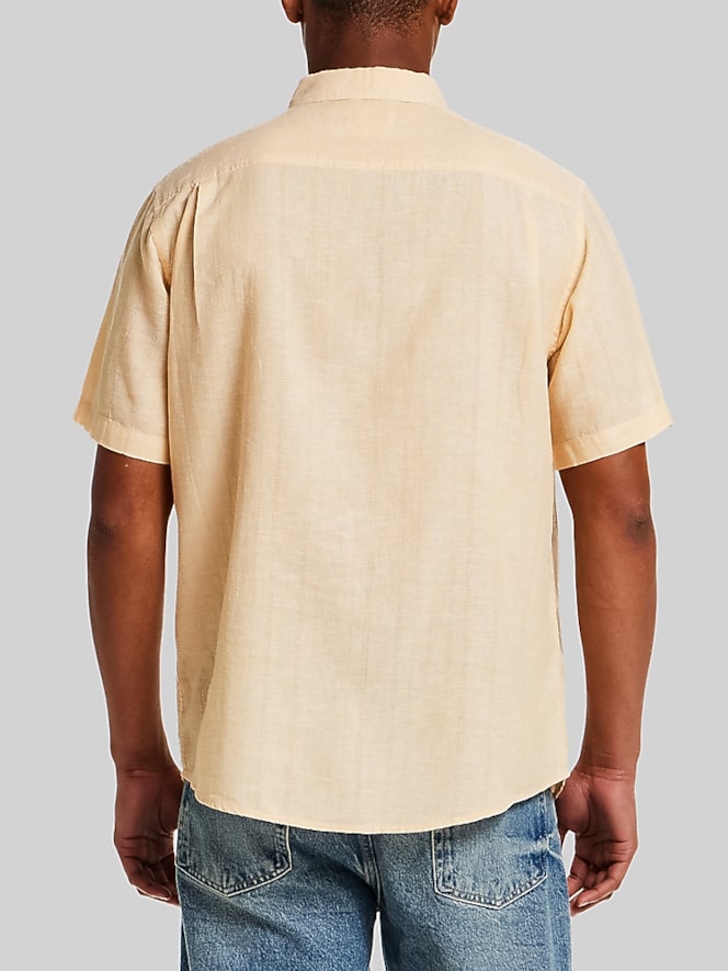 Weatherproof Vintage Regular Fit Dobby Stripe Woven Short Sleeve Shirt