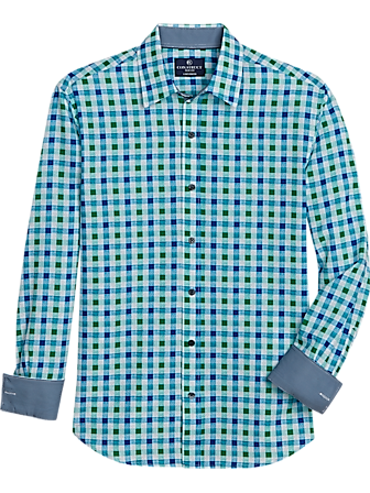 Lucky Brand Lucky Brand Classic Fit Spread Collar Sport Shirt