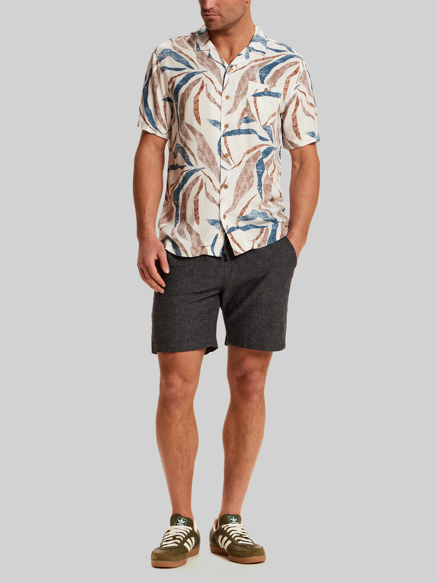 Regular Fit Short Sleeve Camp Shirt